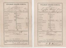 Two 1893 Report Cards from Pullman Graded School Pullman Washington picture