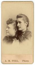 Antique Named Small CDV Circa 1870'S Beautiful Women Nora & Stella Muine (Sp?) picture
