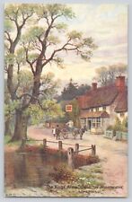 Postcard Tucks Oilette England Somerset Coaching Inns  Signed Vintage Unposted picture