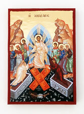 Jesus Resurrection large Goldprint Greek Byzantine orthodox icon handmade picture