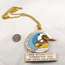 Lions International Necklace Golden Sandy Says See You in San Diego in 99