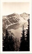 Crater Lake Oregon Cool Mirror Reflection Nature Snapshot 1940s Vintage Photo picture
