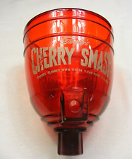 Vintage Fowlers Cherry Smash Juice Soda Dispenser Red Glass Bowl Only 13-E picture