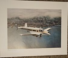 Vintage Beechcraft Super H 18 Print collectible airplane aircraft CA picture