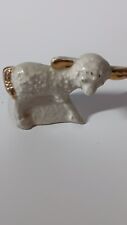 Vintage Figurine White and Gold Halenquinn Lamb picture