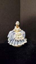 Vintage Sandizell Porcelain Lady Figurine W/Blue Lace Dress picture