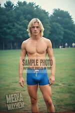 Jock in the Park with Blue Shorts Print 4x6 Gay Interest Photo #677 picture