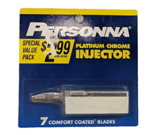 Personna Injector 7 Blades Platinum Chrome Comfort Coated 1998 Vtg Sealed USA picture