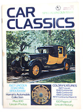 1972 CAR CLASSICS FEBRUARY SPECIAL LINCOLN ISSUE 1927 COACHING BROUGHAM HARRAH'S picture