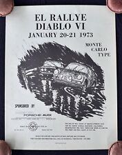 1973 El Rallye Diablo VI Poster Monterey Wester Porsche Audi Pebble Beach SCC picture
