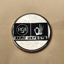 RCA Radio Corporation of America Zero Defects Round Award Lapel Pin picture