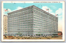 Vintage Postcard Kaufmann's Department Store, Pittsburgh PA Posted 5-22-1927 T93 picture