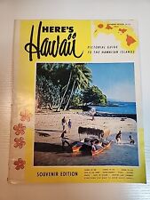 1960-61 Here's Hawaii Hawaiian Islands photo guidebook Hotels Airlines Military- picture