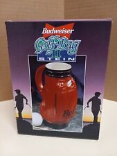 1997 Budweiser Beer Stein - Red Golf Bag #2 in Original Box CS362 picture