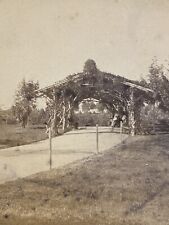 New York City NY Central Park Rustic Arch Antique Stereoview SV Photo picture