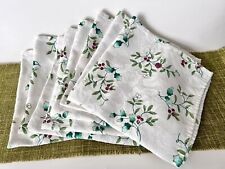 CLEAN Lot of 5 Beautiful Pfaltzgraff “Winterberry “Damask Dinner Napkins picture