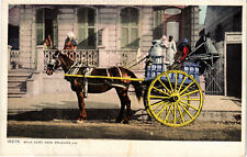 PC US, LA, MILK CART, NEW ORLEANS, Vintage Postcard (b54534) picture