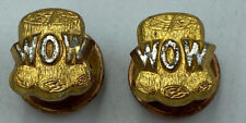 Vintge Woodmen of the World WOW Cuff Links / Studs Pair Faternal picture