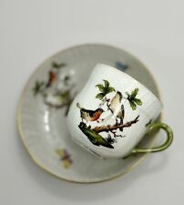 Herend Rothschild Bird Porcelain 1707 Demitasse Cup & Saucer Non-Matching Set picture