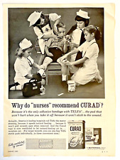 CUTE Vintage 1960s CURAD BANDAGES Magazine Advertisement Full Page picture
