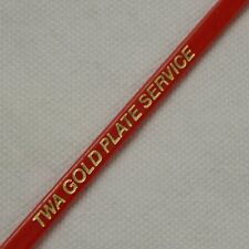TWA GOLD PLATE SERVICE SWIZZLE STICK AIRLINES picture