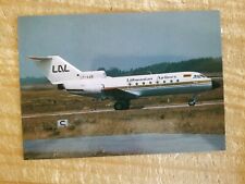 LAL-LITHUANIAN AIRLINES YAKOLEV YAK-40 AT HAMBURG.VTG UNUSED POSTCARD*P6 picture