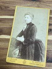 ANTIQUE CDV J Miller  GORGEOUS YOUNG LADY IN DRESS LONDON ENGLAND picture