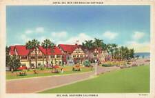 c1940 Hotel Del Mar And English Cottages CA Linen P86 picture