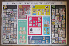 Vintage 1980 Gaines Guide to Dog & Cat Stamps huge Poster picture
