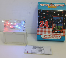 Lemax 24 Super Bright Light String 84374 Americana 2 Fourth July Red White Blue picture