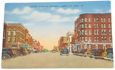 1930s 1940s Albert Lea MN Minnesota Postcard Looking North On Broadway picture