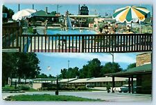 Springfield Missouri MO Postcard Rail Haven Motel Inn Pool Route 66 Dual View picture