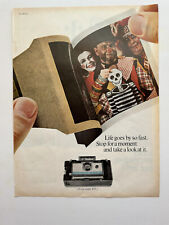 1967 Polaroid Camera, Brasilia Paneling Real Wood Texture Vintage Print Ads picture