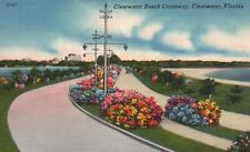 Postcard FL Clearwater Beach Causeway Florida Linen Vintage PC J3304 picture