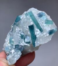 176 CT Indicolite Tourmaline Crystal Bunch Combine with Quartz from Afghanistan picture