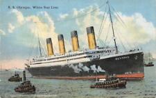 S.S. OLYMPIC White Star Line Titanic Sister Ship 1913 Rare Vintage Postcard picture