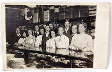 Antique Burke Owners Employees People Shop Store Interior RPPC Postcard M24 picture