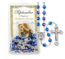 September Sapphire Birthstone Rosary, 22.5