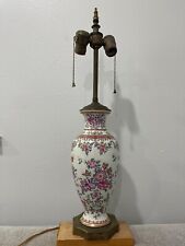 Samson Porcelain Chinese Export Style Lamp w/ Floral Decoration picture
