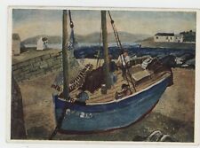 Postcard ART CHRISTOPHER WOOD THE BLUE BOAT SOHO CARD CHROME 4X6 picture