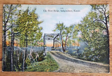 Elks River Bridge Independence Kansas KS Postcard Circa 1908 Unused picture