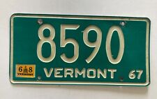 1967 1968 VERMONT LICENSE PLATE 8590 Man Cave Hot ROD CHEVY FORD DODGE CHRYSLER picture