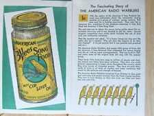 1930's 3 Vees Feeding Canaries Advertising  American Radio Warblers Show  picture