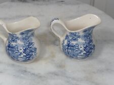TWO Vintage Royal Staffordshire Blue Mini  creamers TONQUIN picture