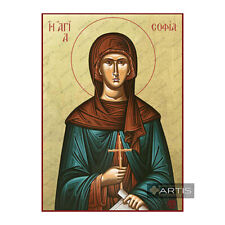 Saint Sophia Greek Orthodox Gilded Icon PN: AGR-375-GOLD picture