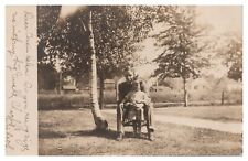 RPPC Springfield Illinois IL Vintage Postcard c1908 Young Girl and Uncle picture