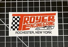 TROYER Engineering Rochester NY - New Vintage 1970's Racing Decal Sticker picture