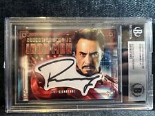 Robert Downey Jr Iron Man Authentic Signed 1/1 Custom Trading Card BAS Slabbed picture