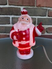 Vintage Harett Gilmar Plastic Blow Mold King Santa Claus Light Up 7