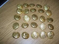 25 VINTAGE BRASS POLICE BUTTONS- WATERBURY,CONN. NEVER USED-VERY NICE picture